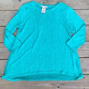 ❤️5/35$❤️ Teal philosophy loose knit sweater